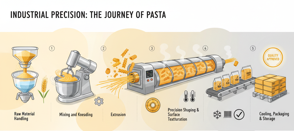 pasta manufacturing process diagram