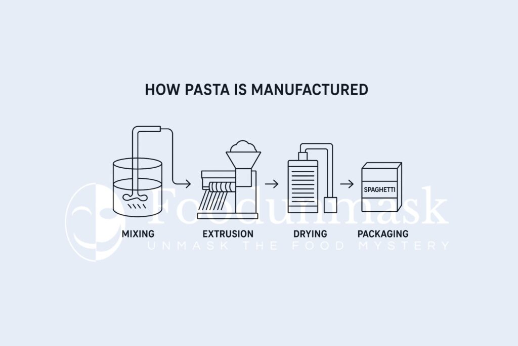 Simple pasta manufacturing steps